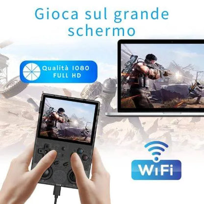 🎮 Console Portatile Retrò R36XX – 64 GB, Schermo IPS 3.5”, WiFi, Batteria 8 h